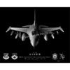 Jet Black F-16 80th AMU  Lithograph