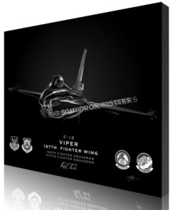 Jet Black F-16 Viper 100th Fighter SQ SP01257-featured-canvas-lithograph-art