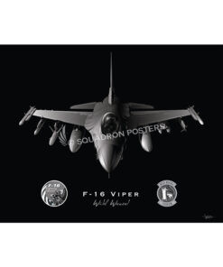 Jet Black F-16 Wild Weasel  Lithograph