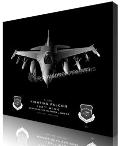 Jet Black Ft Smith AR F-16C 188th Wing SP01387-featured-canvas-lithograph
