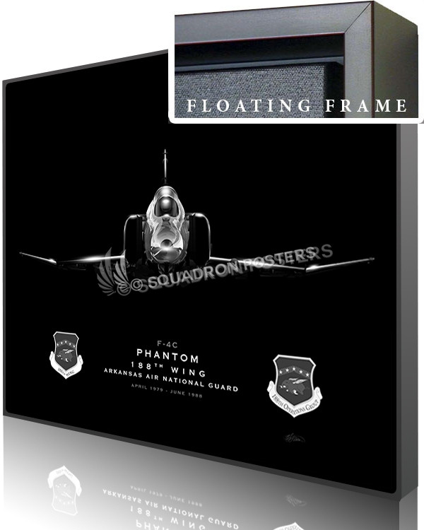 Jet Black Ft Smith AR F-4 188th Wing SP01385-featured-canvas-framed-aircraft-lithograph