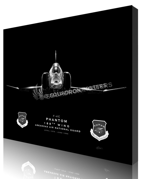 Jet Black Ft Smith AR F-4 188th Wing SP01385-featured-canvas-lithograph