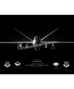 MQ-9 188th Wing Jet Black Lithograph Jet Black Ft Smith AR MQ-9 188th Wing SP01389-FEAT-jet-black-aircraft-lithograph