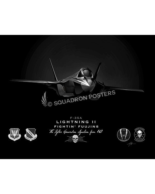 Jet Black Hill AFB F-35 4th AMU 20x16 SPN262336v2MFEAT-jet-black-aircraft-lithograph-art