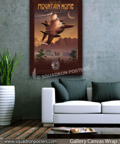 Mountain Home AFB 366th Fighter Wing poster canvas wrap on wall art
