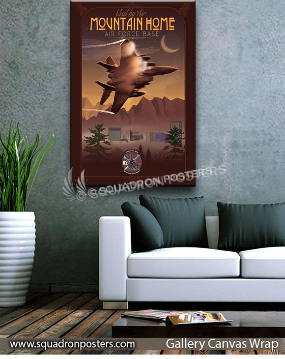 Mountain Home AFB 366th Fighter Wing poster canvas wrap on wall art