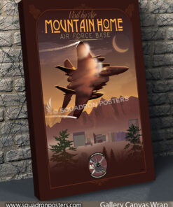 Mountain Home AFB 366th Fighter Wing poster canvas wrap by wall art