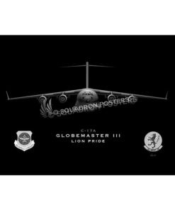 JB Charleston 16th Airlift Squadron Jet Black Lithograph