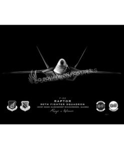 JB Elmendorf-Richardson 90th Fighter Squadron Jet Black Lithograph