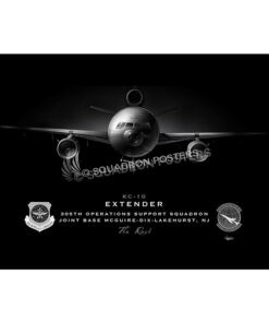 305th OSS KC-10 Jet Black Lithograph