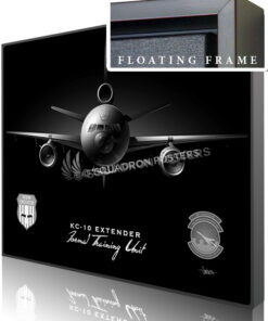 kc-10 black canvas wrap framed SP00948
