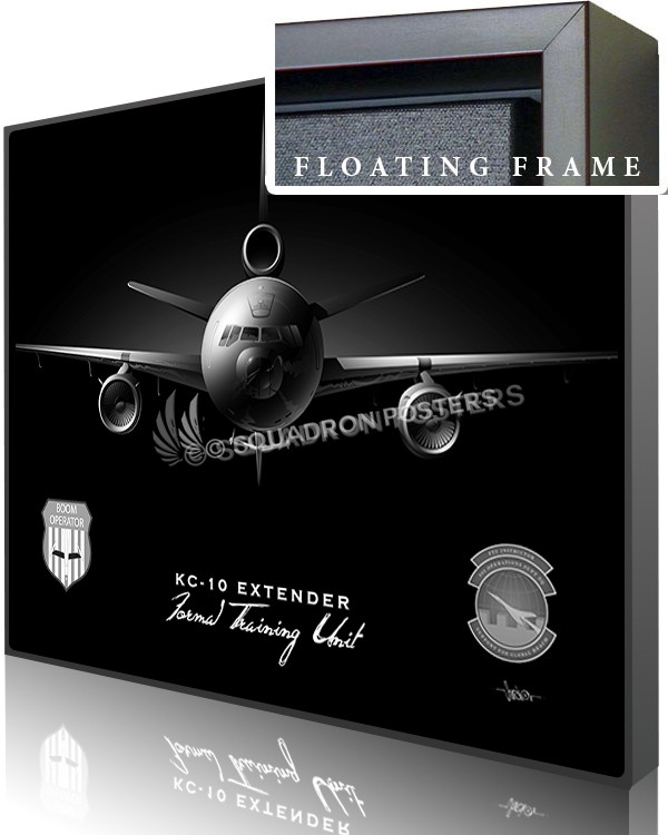 kc-10 black canvas wrap framed SP00948