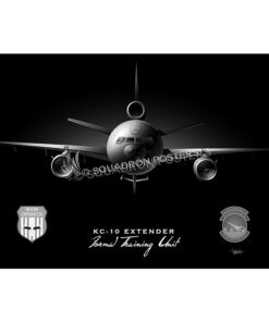 KC-10A FTU Boom Operators Jet Black Lithograph kc-10 black poster SP00948