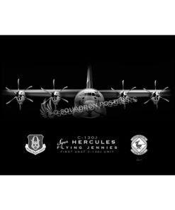 C-130J 815 Jet Black Keesler AFB C-130J 815 AS SP01464-FEAT-jet-black-aircraft-lithograph
