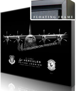 Jet Black Keesler AFB C-130J 815 AS SP01464-featured-canvas-framed-aircraft-lithograph