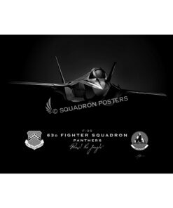Luke AFB 63d FS F-35 Jet Black Lithograph