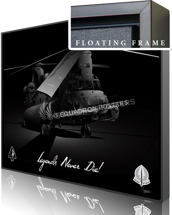 Jet Black MH-47G 160th SOAR Max Shirkov SP01556-featured-canvas-framed-aircraft-lithograph