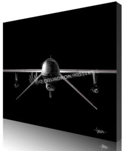MQ-1 Predator Jet Black Lithograph art