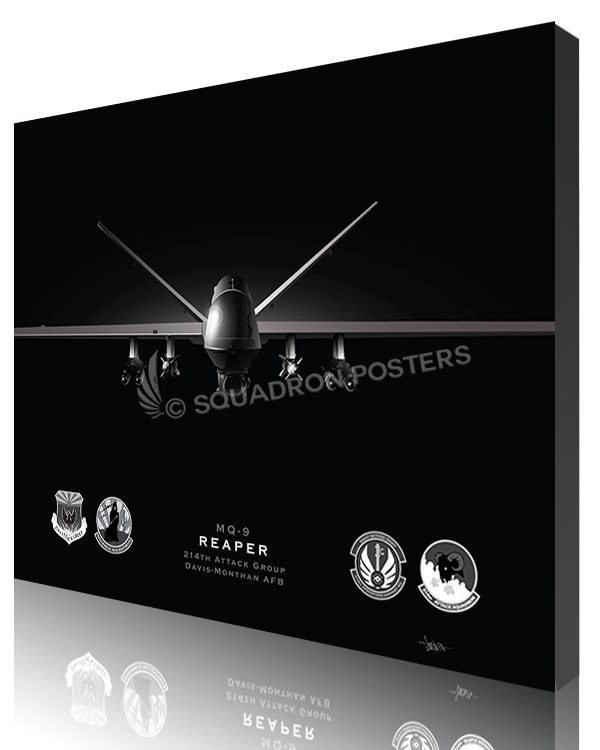 Jet Black MQ-9 214th ATKG modifyMS SP01558-featured-canvas-lithograph