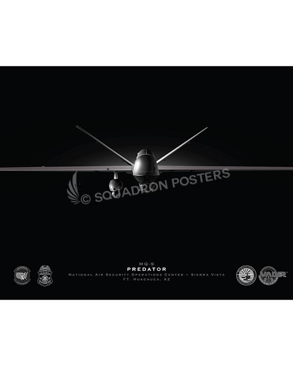 Jet Black MQ-9 Predator NASOC-SV Lithograph Modified