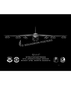 5th Operations Group B-52 Stratofortress Jet Black Lithograph