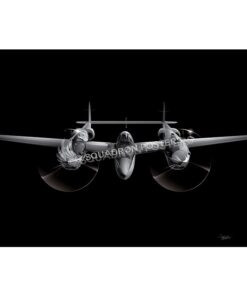 P-38 Jet Black Lithograph