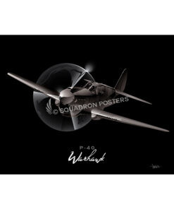 Jet Black P-40 Warhawk Lithograph