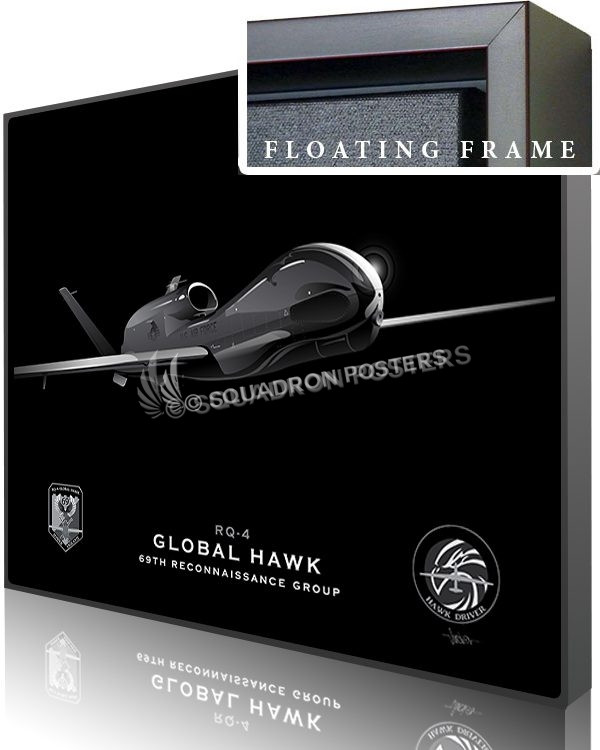 Jet Black RQ-4B 69th mod SP01490-featured-canvas-framed-aircraft-lithograph