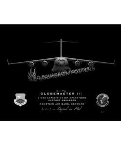 C-17 313th EOSS Jet Black Lithograph