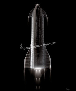 SN-10 Jet “Verticle” Black Lithograph