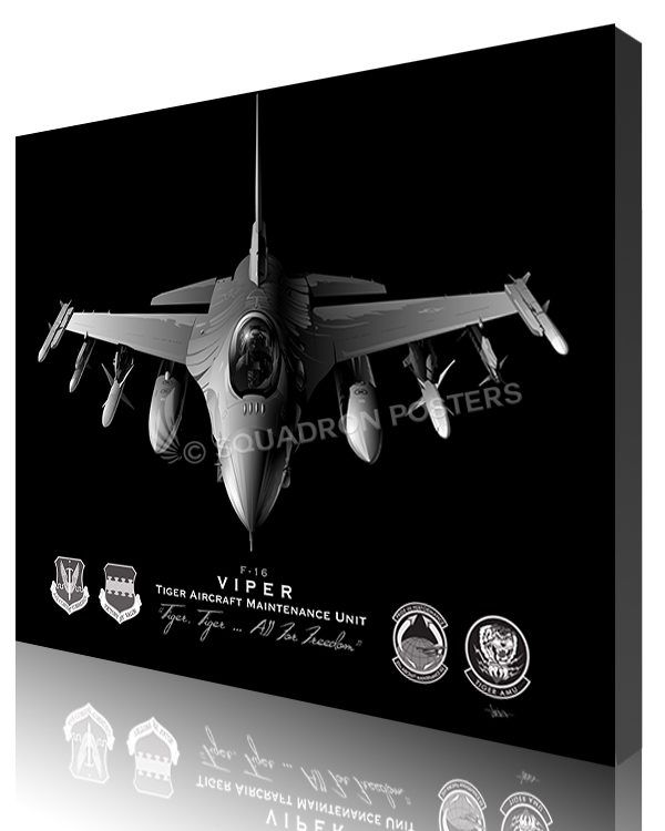 Jet Black Shaw AFB F16c 79th FS 20 AMXS SP01446-featured-canvas-lithograph-art