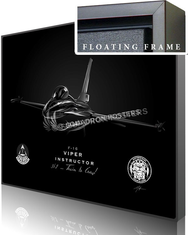 Jet Black Sheppard AFB F-16 362 TRS 20x16 FINAL ModifySB-SP01666M-featured-canvas-framed-aircraft-lithograph