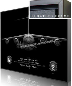 Jet Black Stewart ANGB C-17 105th OG SP01393-featured-canvas-framed-aircraft-lithograph-art