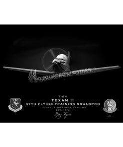 Jet Black T-6 Texan Columbus AFB 37th FTS SP01087-FEAT-jet-black-aircraft-lithograph