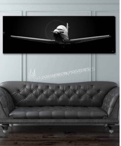 T-6 Texan II Jet Black Super Wide Canvas Print (with USAF markings)
