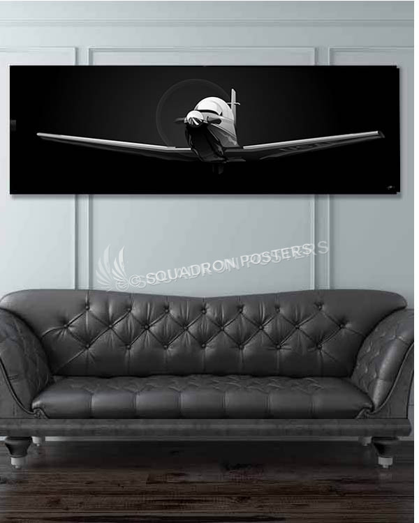 T-6 Texan II Jet Black Super Wide Canvas Print (with USAF markings) art by - Squadron Posters!