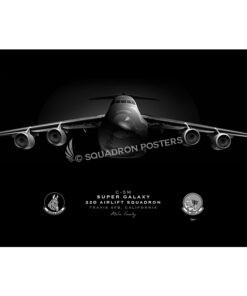 Travis AFB 22d Airlift Squadron Jet Black Lithograph