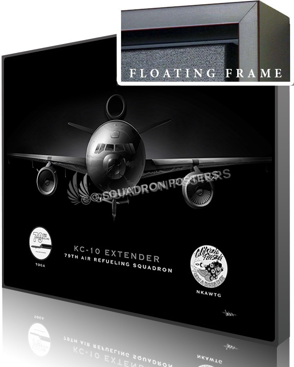 Jet Black Travis KC-10 AFB 79 ARS SP01317-featured-canvas-framed-aircraft-lithograph-art