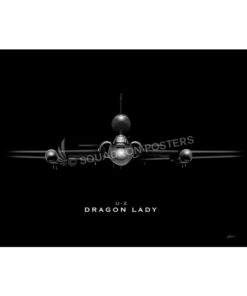U-2 Dragon Lady Jet Black Lithograph With Title