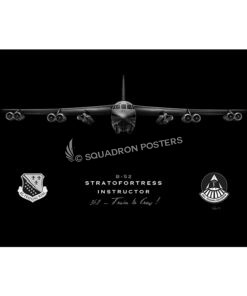 362d Training Squadron B-52 Stratofortress Jet Black Lithograph