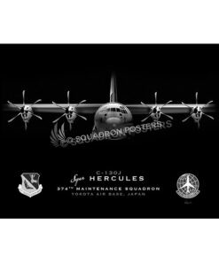 C-130J 374th AMXS Jet Black Lithograph
