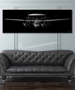 E-2 Hawkeye Jet Black Super Wide canvas prints
