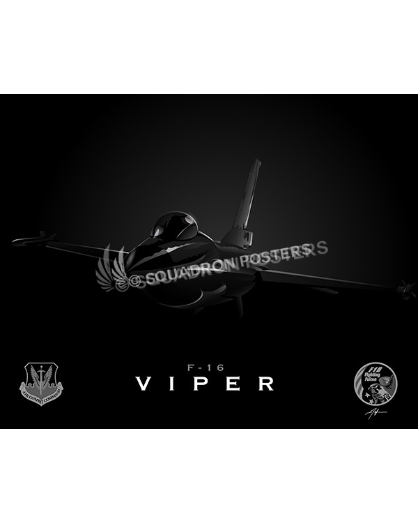 Jet black F16 SP00765 FEAT-jet-black-aircraft-lithograph-print