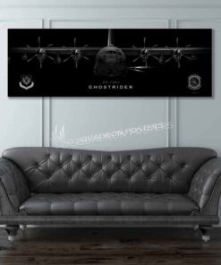 AC-130J, 1 SOAMXS Jet Black Super Wide Canvas Print