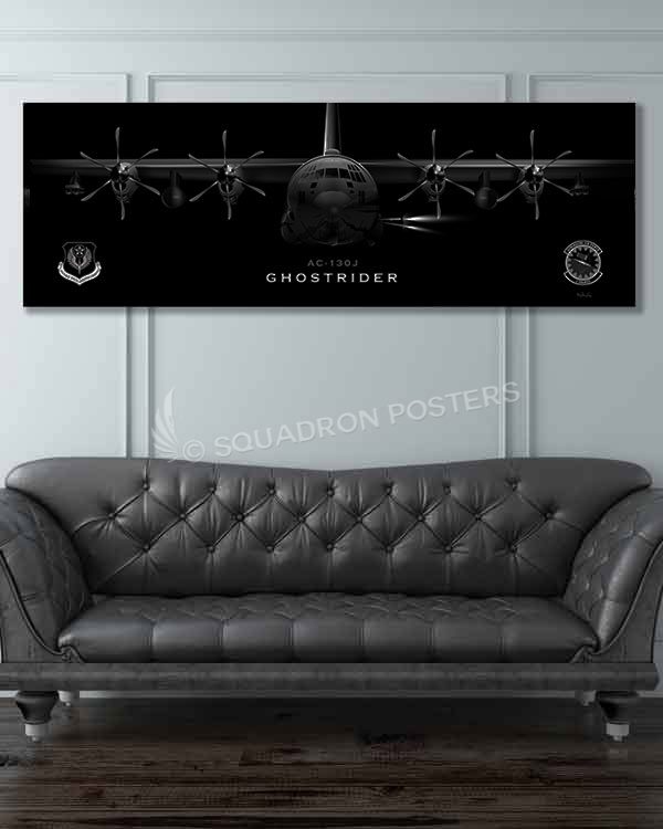 AC-130J, 1 SOAMXS Jet_Black_AC-130J_60x20_SP01457military-air-force-aviation-artwork-poster-jet-black-litho