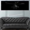AH-64 Apache Jet Black Super Wide Canvas Print AH-64 Apache Jet Black Super Wide Canvas Print