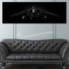 AV-8B Jet Black Super Wide Canvas Print