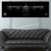 C-130J 115th AS Jet Black Super Wide Canvas Print
