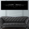 C-130 Rear View Jet Black Super Wide Canvas Print C-130 Rear View Jet Black Super Wide Canvas Print