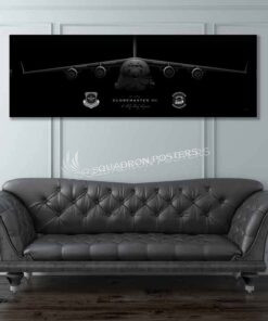 C-17 6th AS Jet Black Super Wide Canvas Print